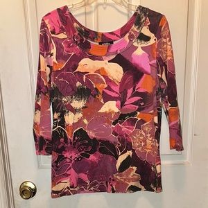 CANADIAN GRAFFITI Women’s Print Top. Sz XL.